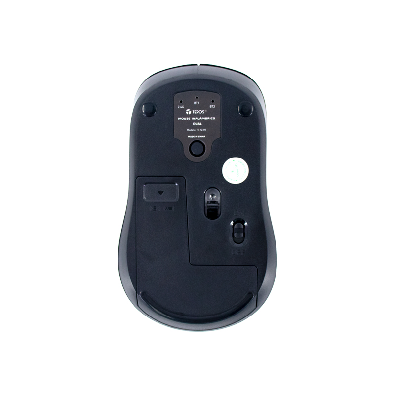 Mouse inalámbrico TEROS TE-1231S, 2.4G, 1600 DPI, BT1, BT2, Receptor USB - Image 4